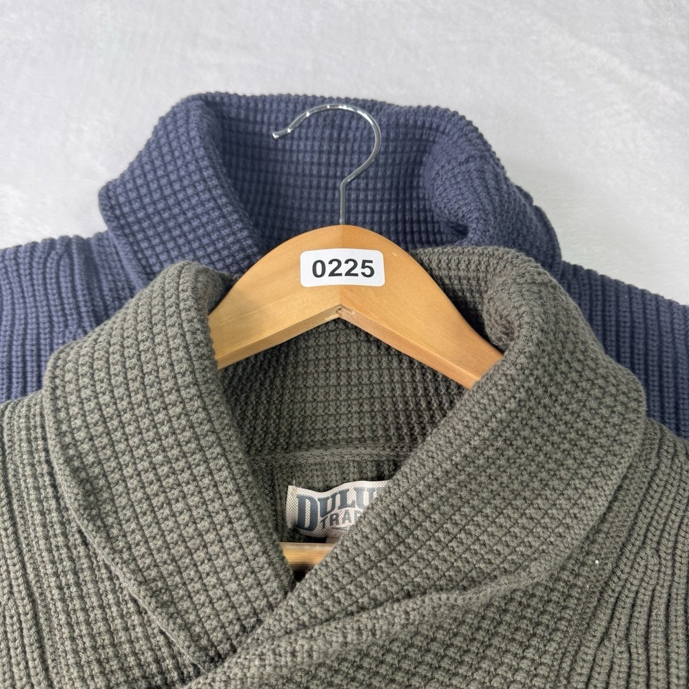 Lot of 2 Duluth Trading Co Sweater Mens 2XL Shawl Collar Cotton Wool Elbow Patch - Picture 11 of 11